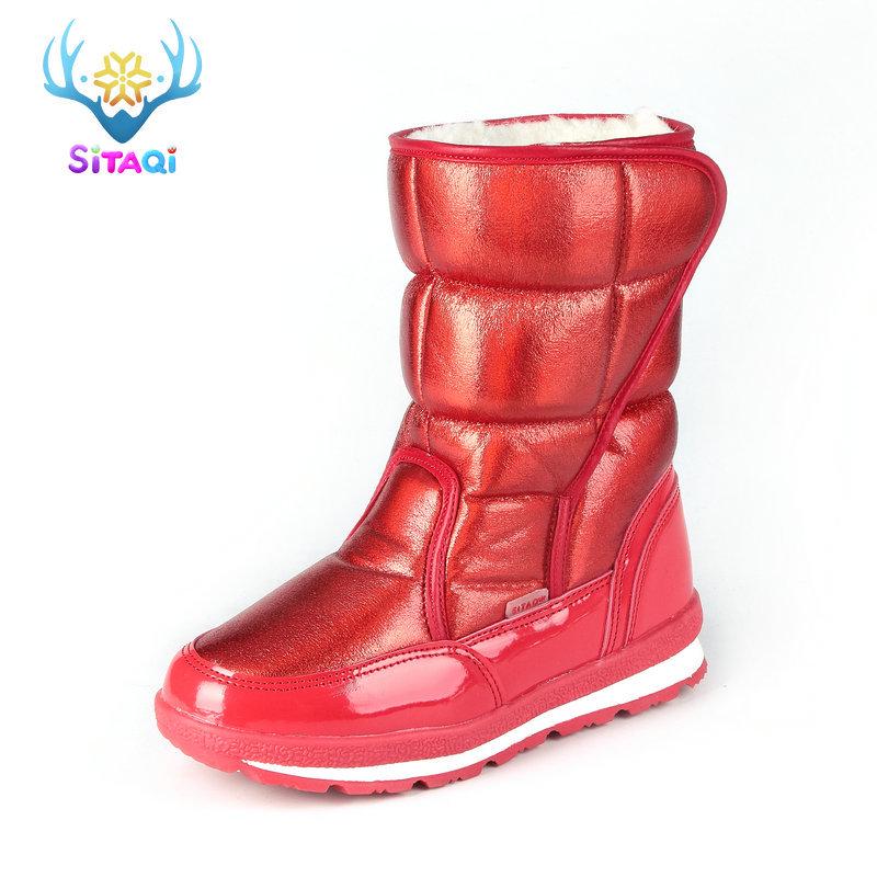 Nine-color Snowflake New Winter Parent-child Shoes Classmates Snow Boots Women's Wool Warm Inside