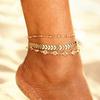 Double-layer Fishbone Anklet for Women - Summer Beach Jewelry