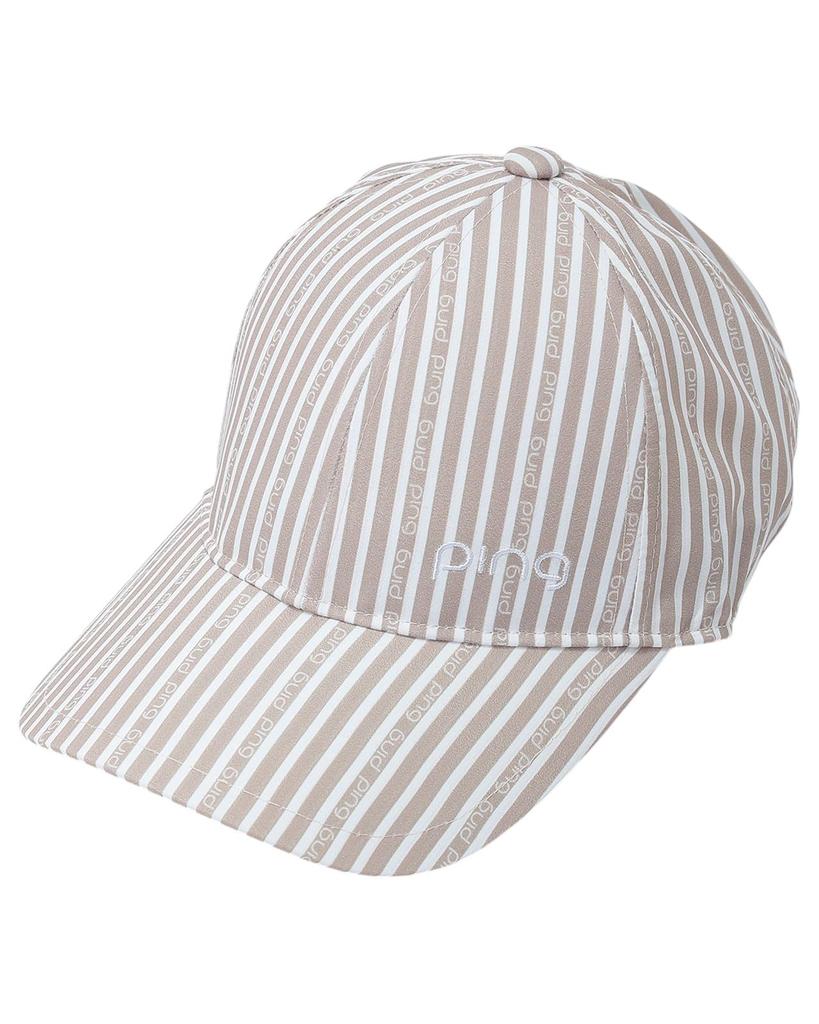 Cap Size Golf Hat FR [Ping Apparel] Women's (Striped, Adjustable) / / 622-5187304 040_Beige