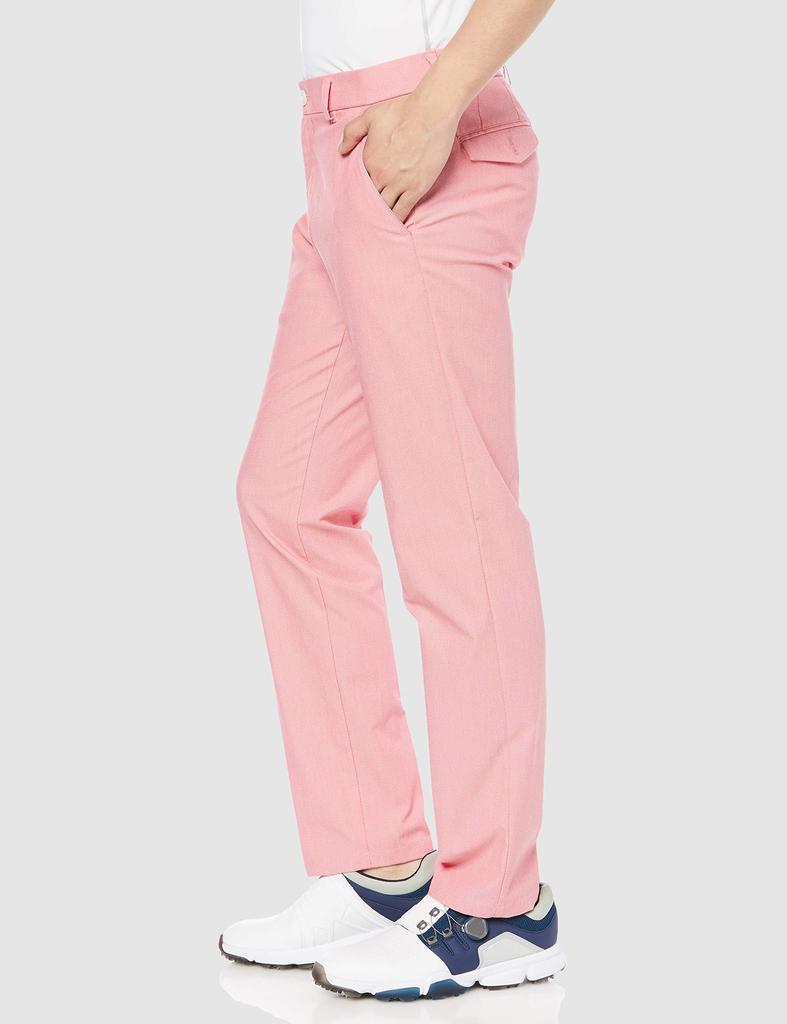 Mizuno Golf Long Chambray Cotton Elastic Concealed Zipper Tape at the Rouge Size M Men's Pants, Blend, Stretch, Waist, Pockets, Anti-Slip Back, Red,