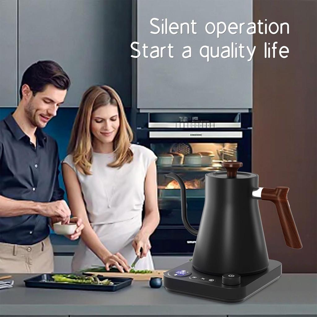 1200W High Power Electric Gooseneck Kettle Stainless Steel Inner Water Boiler NTC Temperature Control LCD Display Tea Kettle