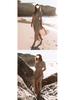 Summer V-neck Batwing Sleeve Elastic Waist Split Long Dress