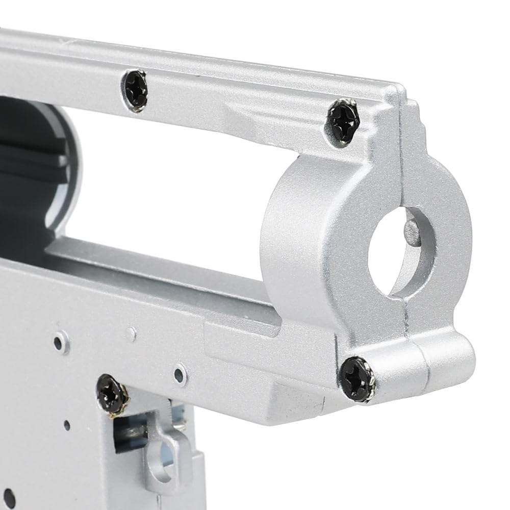 Ryohin Buhin Electric Gun Ver. 2 Compatible QD Reinforced Gearbox Set with 8mm Bearings, Microswitch, Rear Wiring, Silver Gearbox V2 Version 2