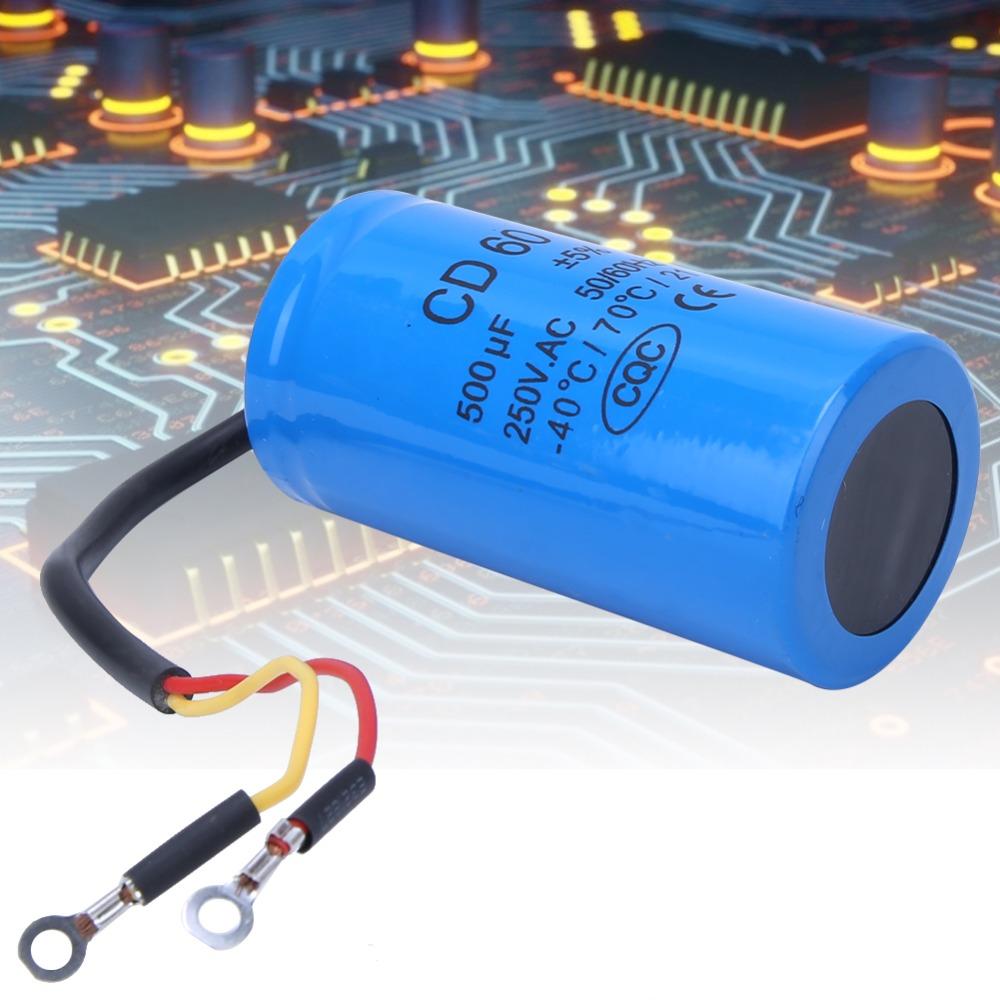 Wire Included CD60 Start Capacitor 250VAC CD60 Run Start Capacitor  Air Compressor