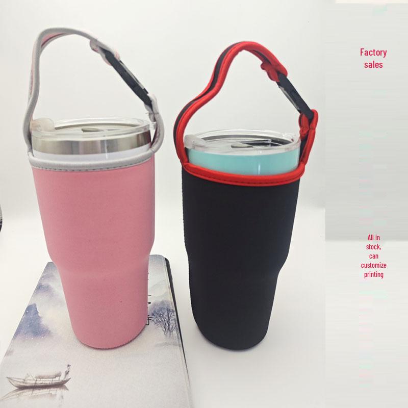 30oz Portable Insulated Ice Bucket Sleeve - Anti-Fall, Heat & Scratch-Proof, Diving Material Cup Bag.