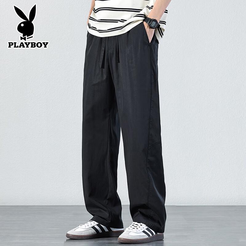 

PLAYBOY Men s Ice Silk Loose Straight Leg Cargo Pants 2XL