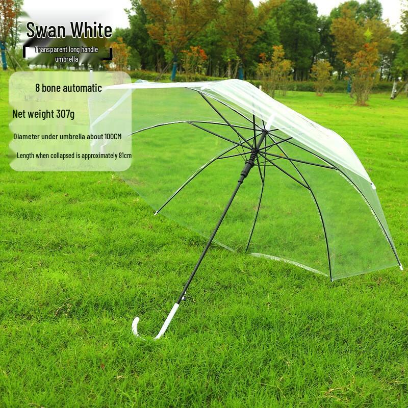 NANQIAO Großer transparenter Langgriff-Doppelschirm