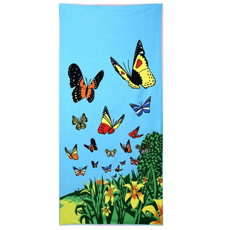 70x150cm Microfiber Colorful Printed Absorbent Beach Towel Adult Swimwear Cover Bathroom Bath Mat