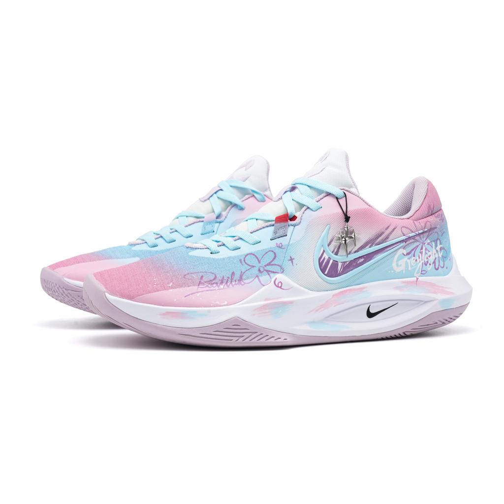 Nike Precision 6 Cherry Blossoms Mesh Cushioning Slip Resistant Abrasion Resistant Low top Basketball Shoes Men's DD9535-100(Team268-)