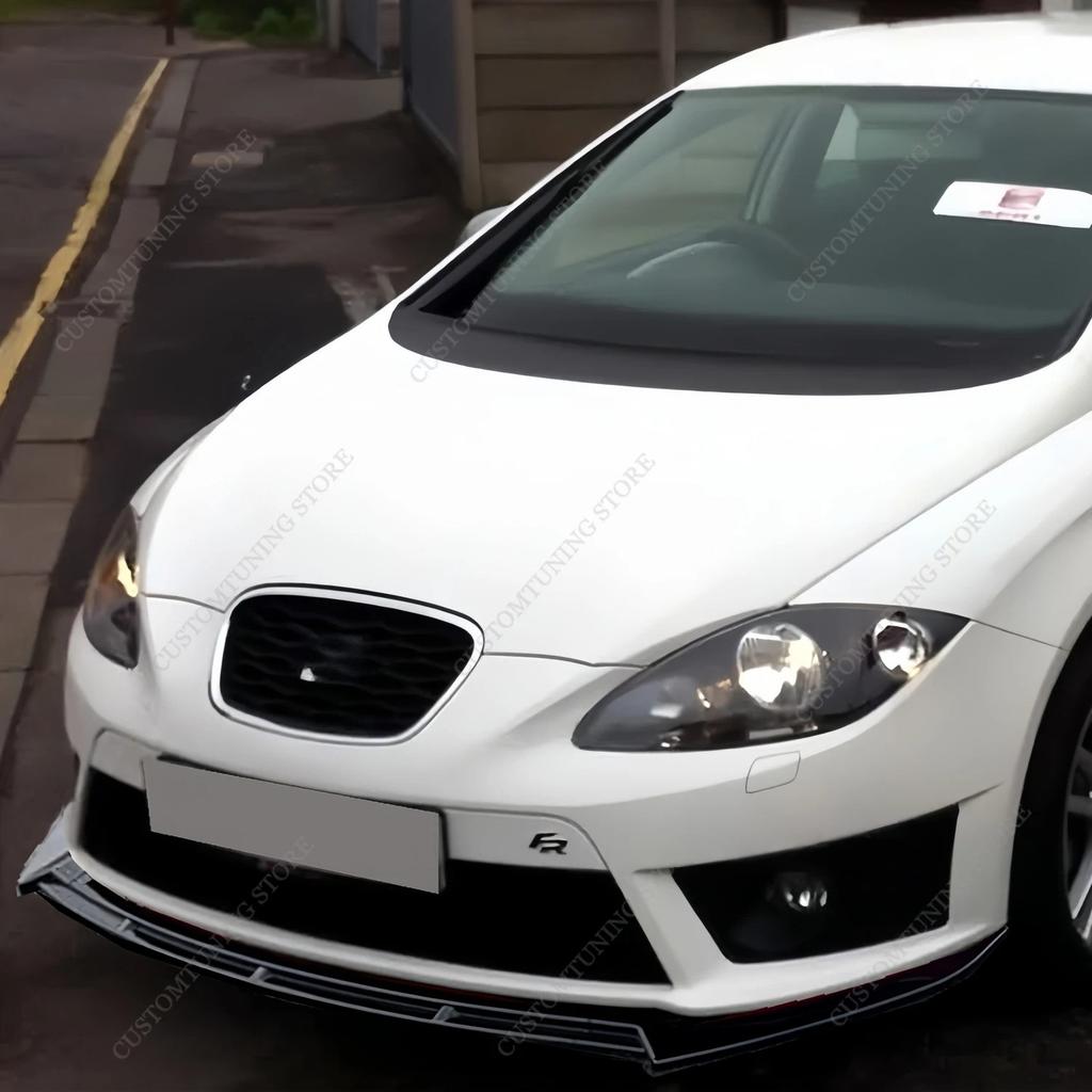 Car Front Bumper Lip Spoiler Splitter Diffuser For Seat Leon MK2 2.5 FR Cupra 2010-2012 Facelift Air Blade Bodykits Tuning