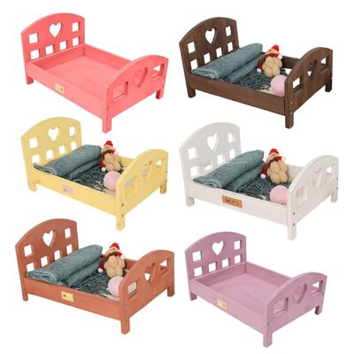 Neugeborenen Fotografie Requisiten Kleines Holzbett Hundert-Tage Baby Wiege Posing Hilfe Massivholz Dekoration Requisiten