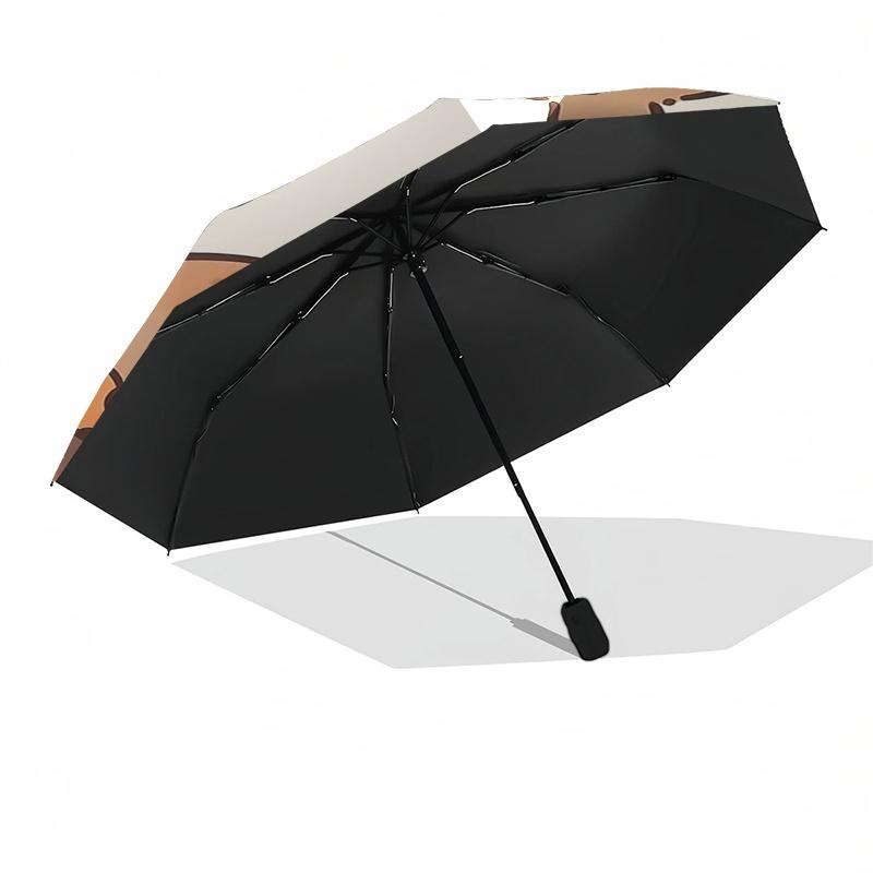 Capybara Themed Travel Umbrella-8 Ribs Automatic Opening and Closing, Portable Folding Design, Compact and Stylish Umbrella Suitable for Out