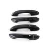 Car Upgrade Carbon Fiber Glossy Black Door Bowl Handle Cover For MG 4 MG4 EV Mulan   2024 Cars Accessories