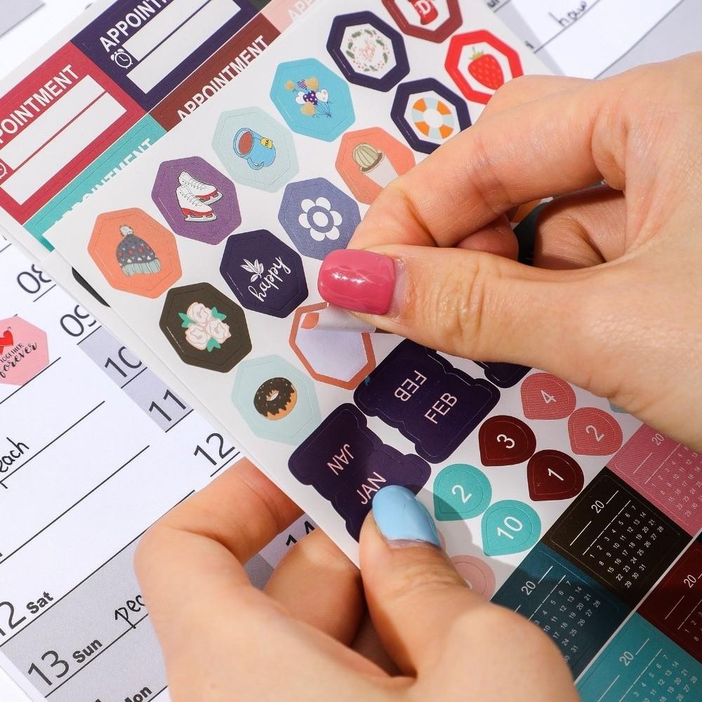 Calendario da Parete 12 Mesi 2026 Montaggio a Parete 30x20 pollici Pianificatore Annuale con Adesivi Etichetta Non Laminato Pianificatore da Parete Uso Ufficio