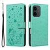For Xiaomi Redmi 15C 4G (171mm) Leather Wallet Case Cat Bee Pattern Phone Cover Stand