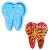 Big Tooth Holographic Light and Shadow Ornaments Silicone Epoxy Keychain Molds DIY Pendant Jewelry for Valentines Gift