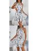 Leopard Print Ruffled Hem Halter Dress