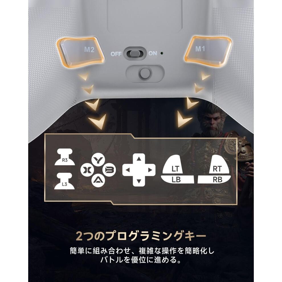 EasySMX X15 Kabelloser PC-Controller mit Hall-Triggern, Hall-Joysticks, Kein Drift, Keine Totzone, Kompatibel mit Windows PC, Android, Steam und Switch