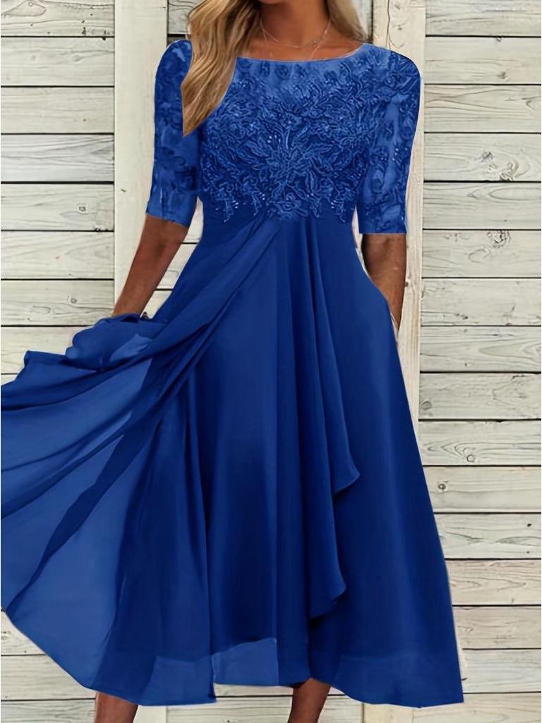 Lace Hollow-Out Long Dress