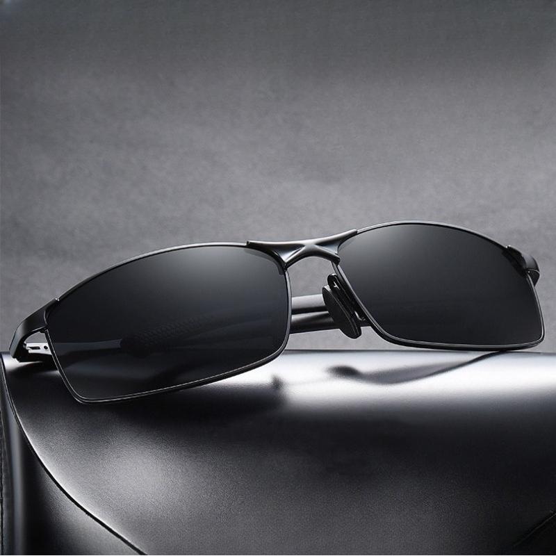 Metal Frame Polarized Sunglasses Pochromic Lenses Night Vision Sun Glasses for Sports Cycling Fishing Driving Camping Etc