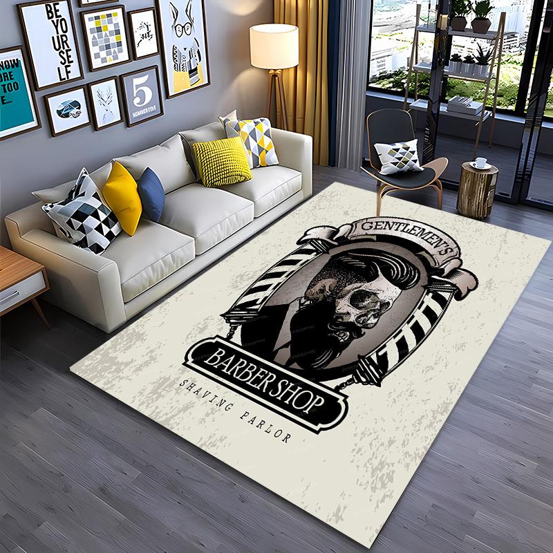 

Barber Shop Sign 3D Printing Large Area Carpets for Home Living Room Kids Bedroom Sofa Doormat Kitchen Floor Rugs Anti-slipDecor 40x60cm (16x24in)