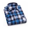 Men's Plaid Shirt - Pure Cotton Flannel, Long-Sleeved, Button Collar, Soft, Warm, Casual