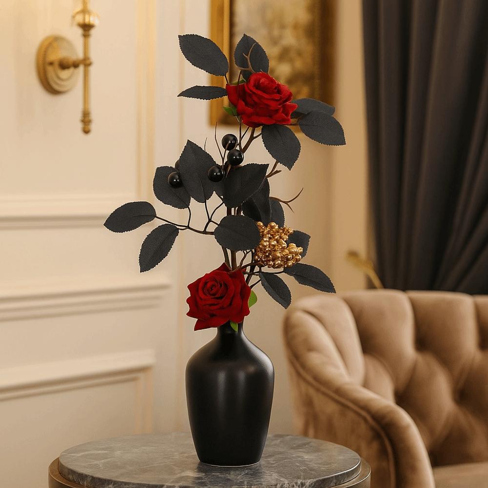 Vibrant Colors Halloween Simulated Flowers Decorative Maple Leaf Bouquet Dining Table