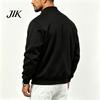 Everyday Basic Sportswear Men Casual Baseball Coat, Lightweight Multi-Pocket Windbreaker, Solid Color Outerwear Outdoor Windbreaker with Stand Collar,