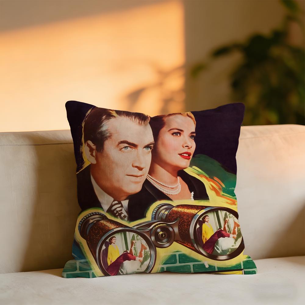 

Rear Window Cushion Cover Cozy Velvet Throw PillowSoft Warm Cushion For Sofa Bed 30x30 cm