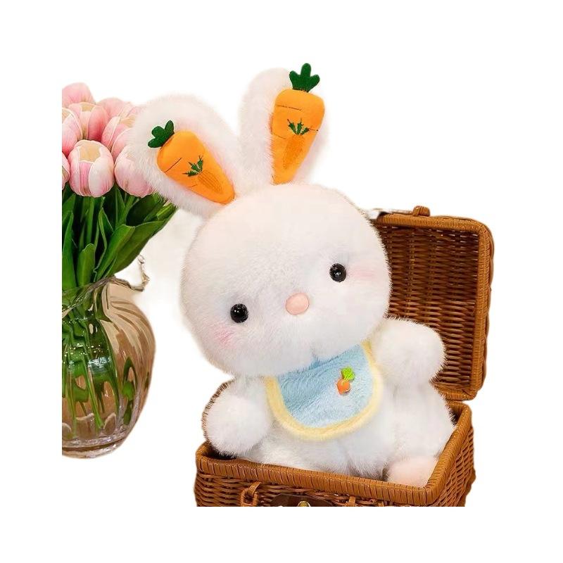 New Carrot White Rabbit Doll Plush Toy Rabbit Rag Doll Doll Children's Birthday Gift for Women