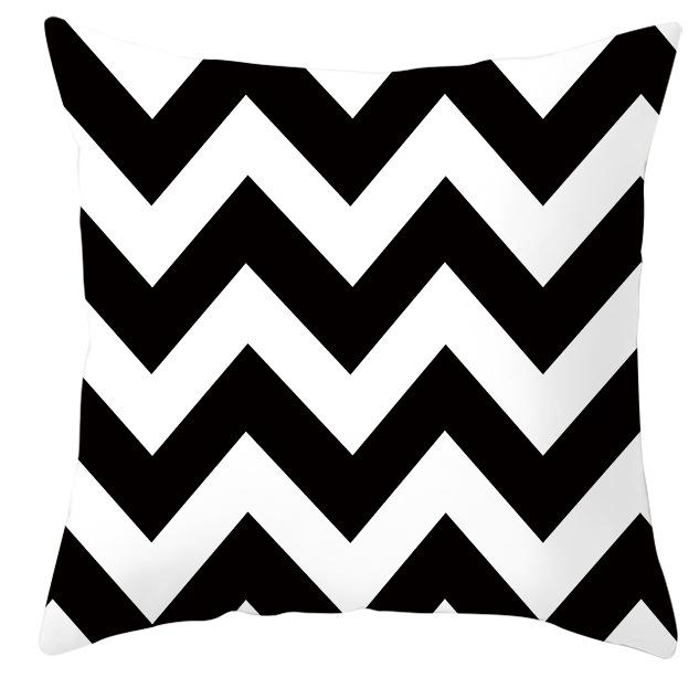 

Новая простая черно-белая однотонная наволочка геометрический чехол для подушки для дома 45 * 45Cm (without pillow core)