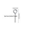 High-Quality Metal Silver Self-Tapping Screw Eye Bolt Ceiling Hook