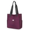 Waterproof Nylon Tote Bag Multiple Pockets Large Capacity For Work School Shopping Daily Use