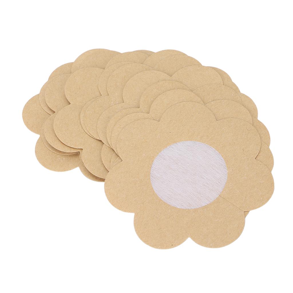 20pcs Disposable Breast Pasties Light Beige Adhesive Bras Breathable Nipple Covers