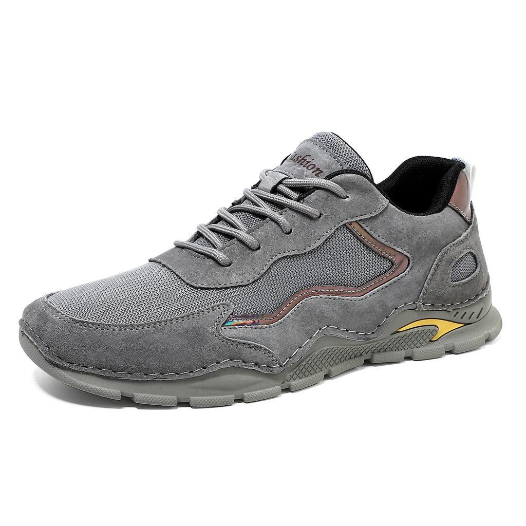 Popular leather personalized outdoor casual men's shoes hiking hiking shoes men's trendy shoes platform big head shoes