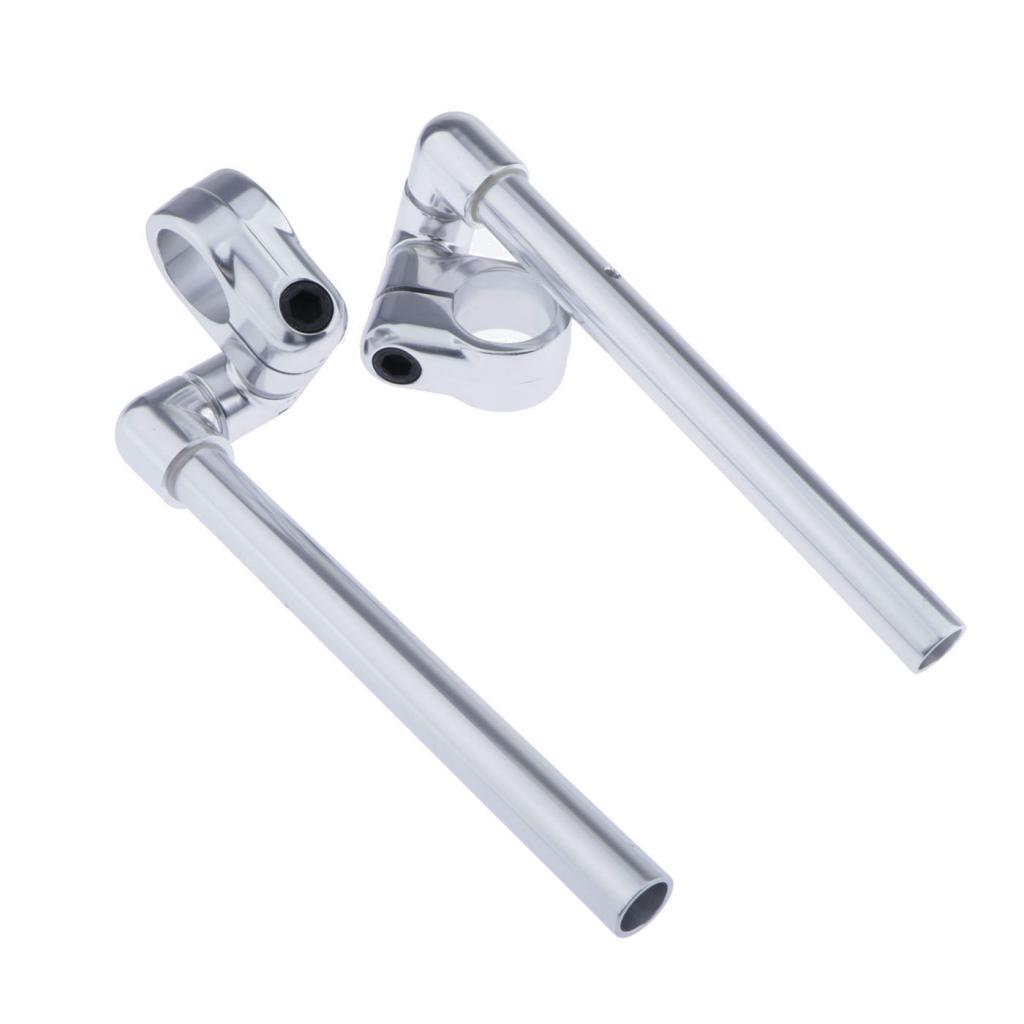 41mm CNC Alloy Handlebars Grips Adjustable Clip On Fork for Motorbike