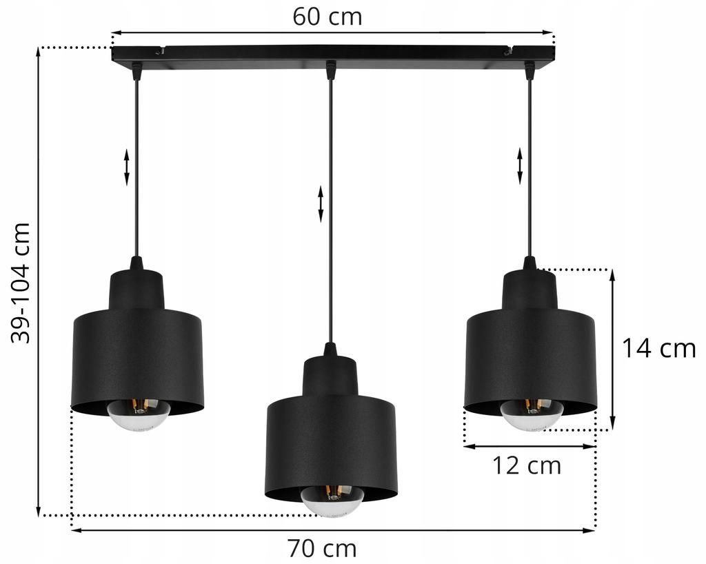 MODERN CEILING HANGING LAMP BLACK LED LAMP