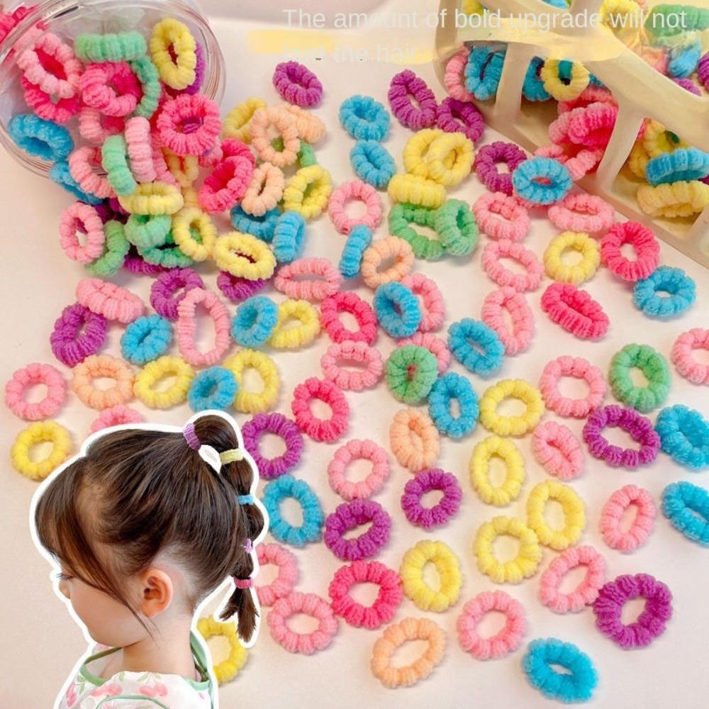 500pcs High Elastic Basic Hair Rope Set Candy Color Colorful Hair Tie Fashion Rubber Band  Ladies