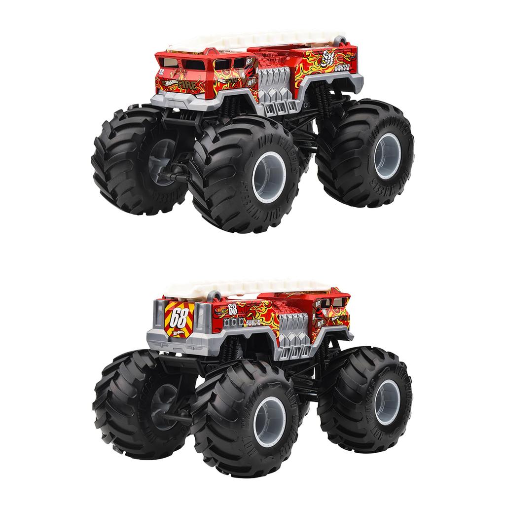 Hot Wheels Monster Truck Big Size Assorted Vehicle Toys 1:24 Mini Cars 4 Cars Box Sold From 3 Years Old Multi FYJ83-989D