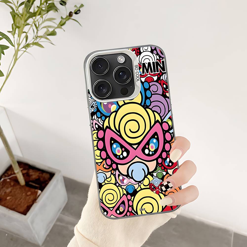 

Japan Fashion Hysteric Mini Phone Case For IPhone 17 16 15 14 13 12 11 Pro Max Plus Color Shockproof Back Silver Cover iphone15pro