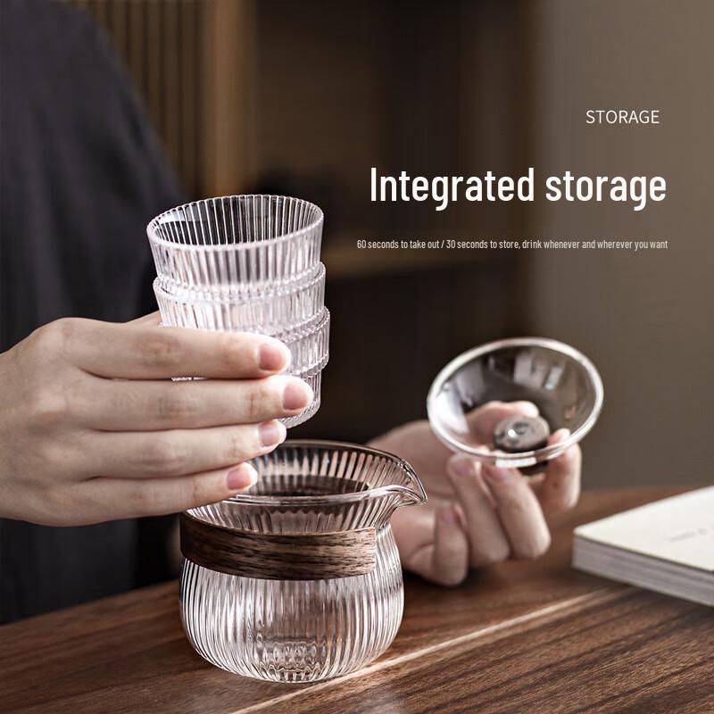 Qixuanyuan High Borosilicate Glass Travel Tea Set