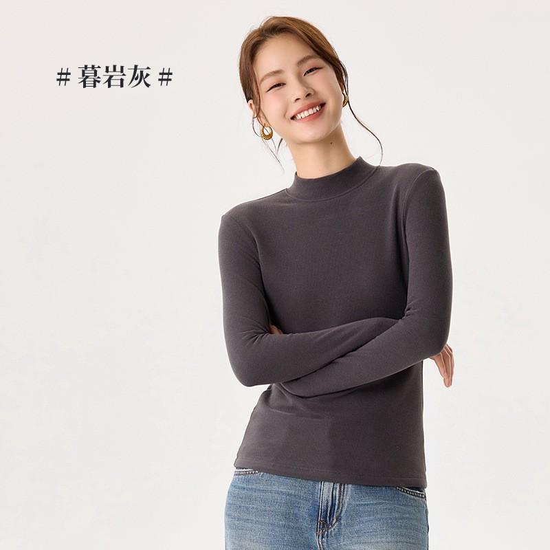 Womens Warm Half Turtleneck Thermal Base Layer Top Soft Stretch Long Sleeve Winter Tee
