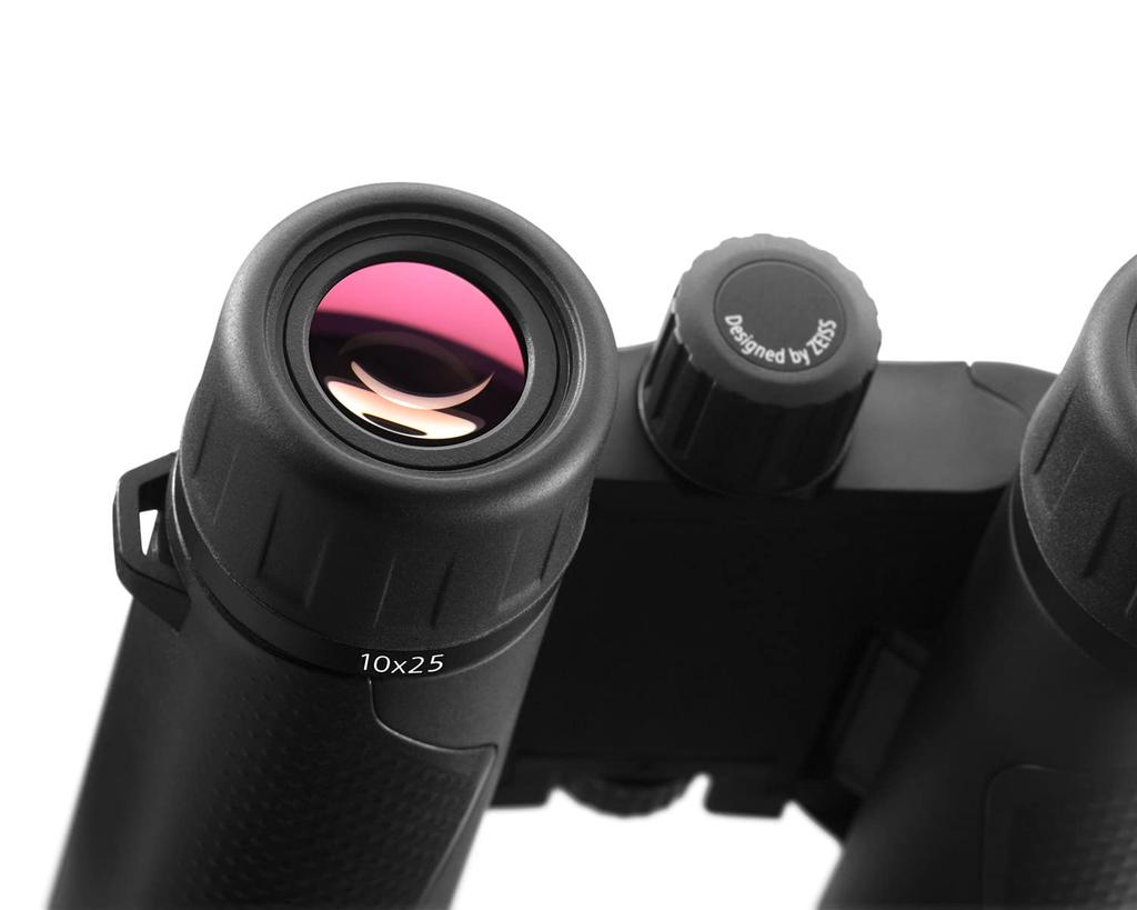 ZEISS Terra ED Pocket Binoculars Roof 10x 25mm ED Tough Fully 653962 10x25, Prism, Magnification, Aperture, Lens, & Compact, Waterproof, Black,