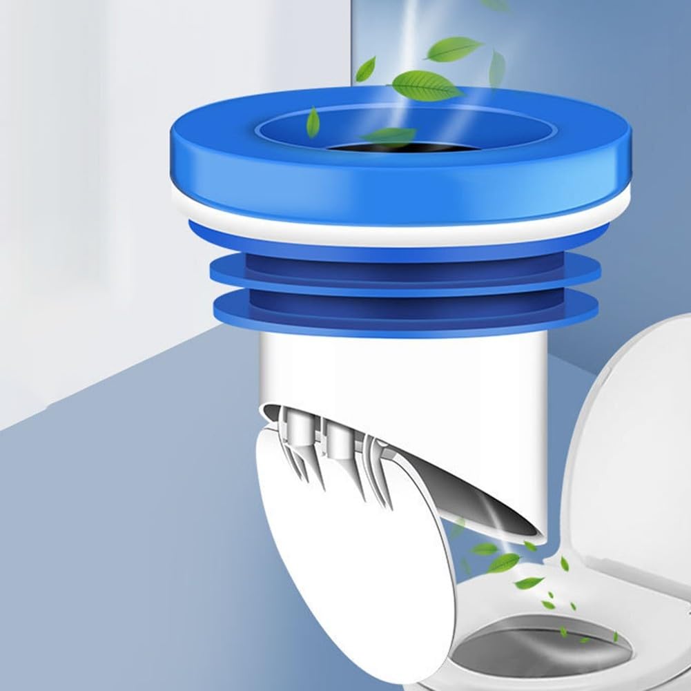 Toilet Flange Wax Ring with Backflow Prevention Valve, Toilet Leak-Proof Rubber Seal Drain Pipe Sealing Ring, Toilet Flange Sealing Ring Check
