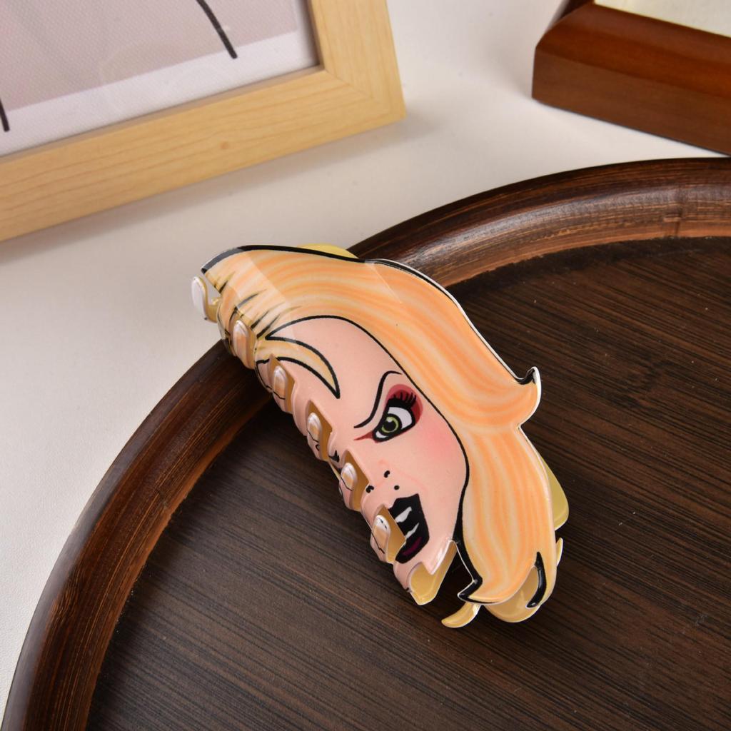 Meiya 2025 Clown Face Hair Claw Clip - Updo Shark Clip Headwear