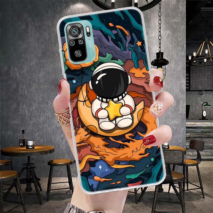 Cartoon Planet Astronaut Star Rocket Soft Phone Case For Xiaomi Redmi Note 15 14 14S 13 12 Pro Plus 12S 11 11S 11E 10 10S 11T 5G