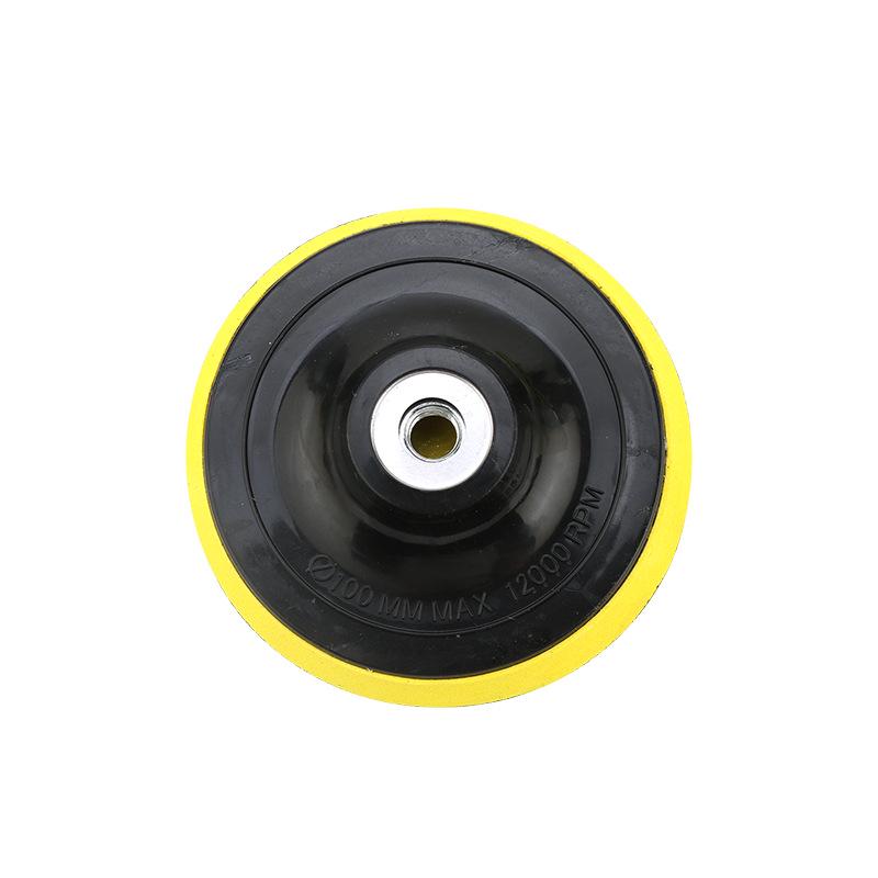 Self-Adhesive 4-Inch Flocking Sandpaper Disc for Angle Grinders - Hook & Loop Polishing Pad.