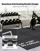 Puzzle Exercise Mat, 24 PCS Fitness Equipment Mats, 610 x 610 x 14 mm, High-Density EVA Foam Mats Set, Interlocking Rubber Soft Tiles, Protective