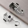 2PCS Steel Double Hook Backpack Hook Detachable Headphone Hanging Hook Portable Table Hooks  Office