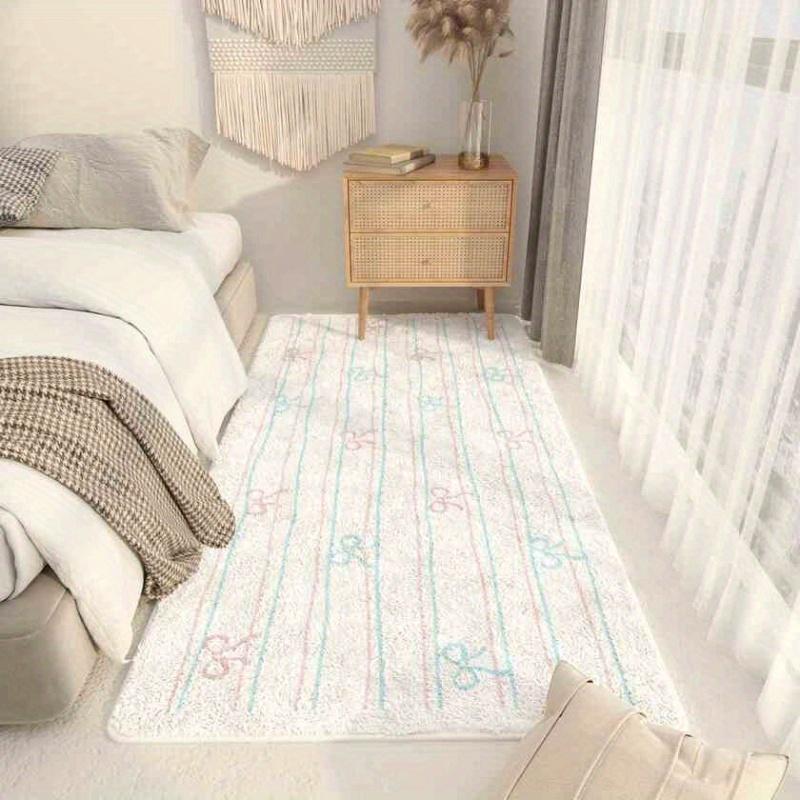 Fresh Lines Bow Carpet Living Room Sofa Non Slip Floor Mat Bedroom Bedhead Carpet Home Decoration